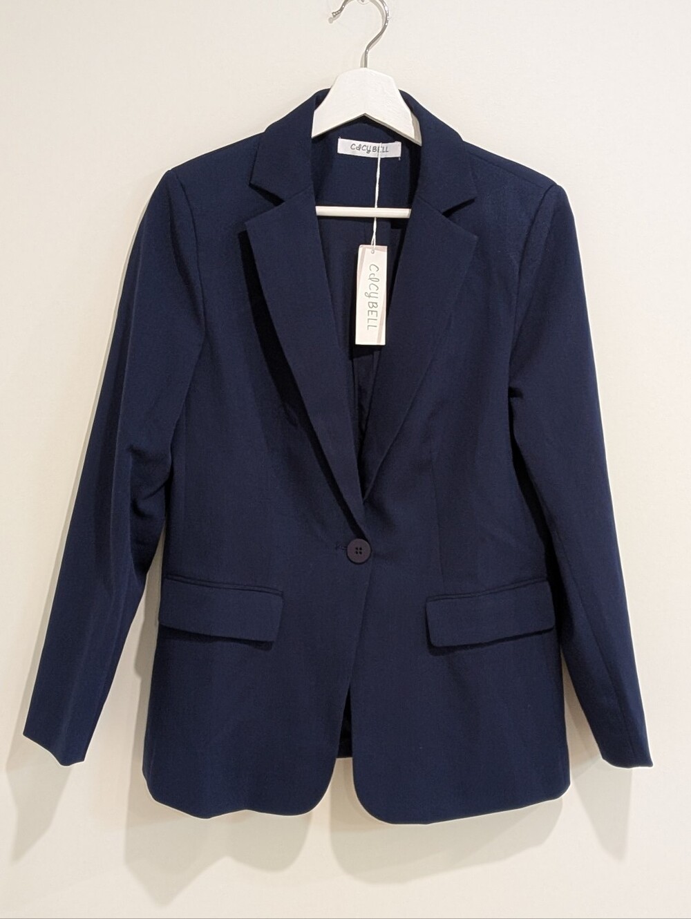 NWT Classic Women's Navy Blazer Size Small Academia Tailored Timeless Preppy